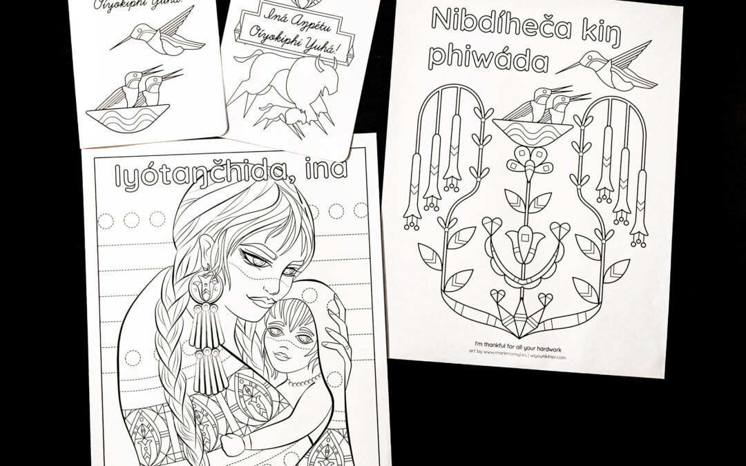 Mother’s Day coloring pages & cards