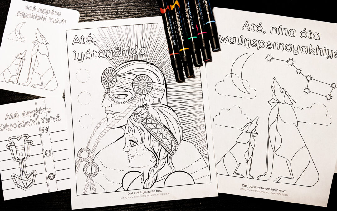 Father’s Day coloring pages & cards